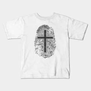 Christian thumbmark cross Kids T-Shirt